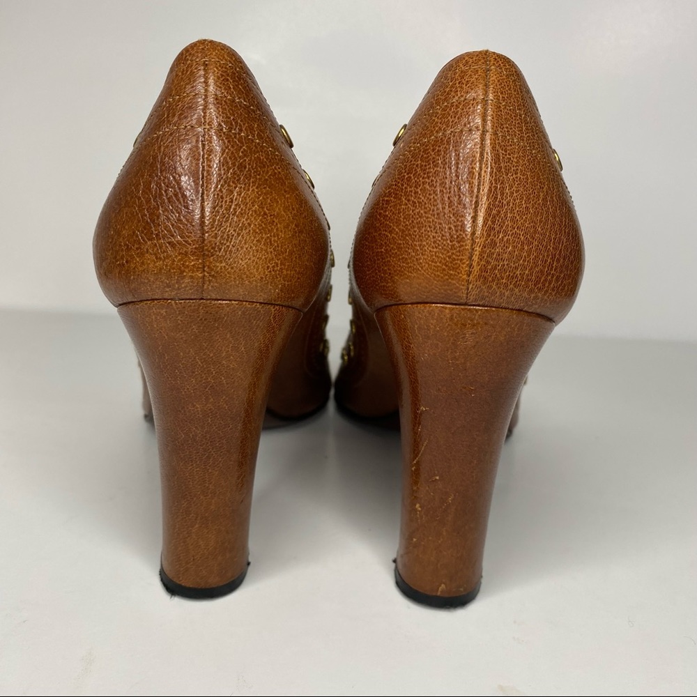 Bettye muller block heel peep toe stud heels - Picture 5 of 9